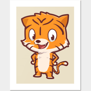 Tiger cute fashion mascot Posters and Art